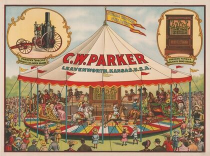 C.W. Parker … Steam riding gallery … ‘Special’ double cylinder engine … Military band organ (1910-1920)