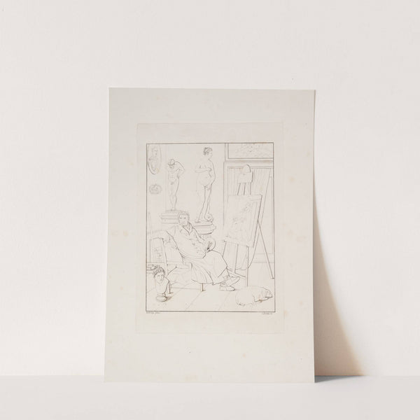 CA Lorentzen i sit atelier by Carl Edvard Sonne