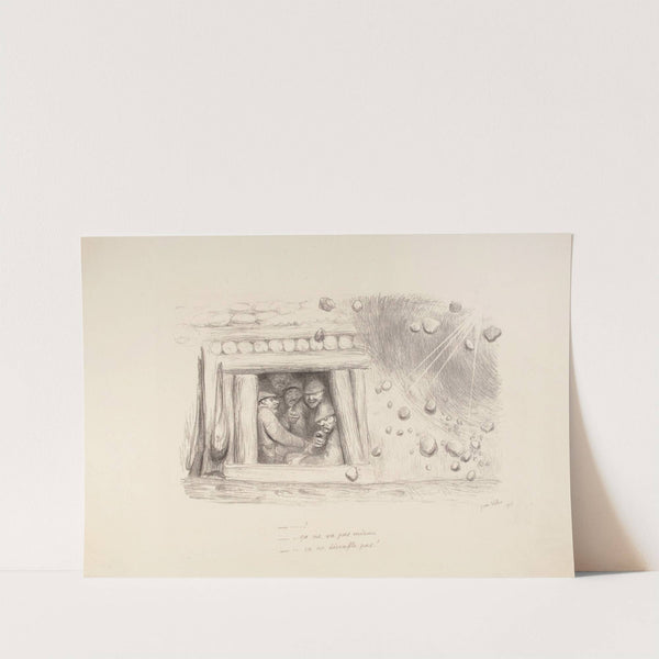 -….. ! -..ça ne vas pas mieux -..ça ne désenfle pas ! – la Cagna (1916) by Jean Veber