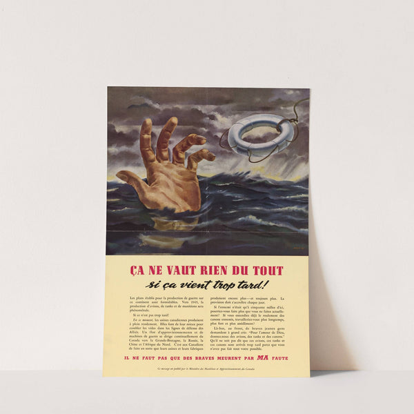 Ca ne Vaut Rien du Tout si ca Vient Trop Tard! by Anonymous