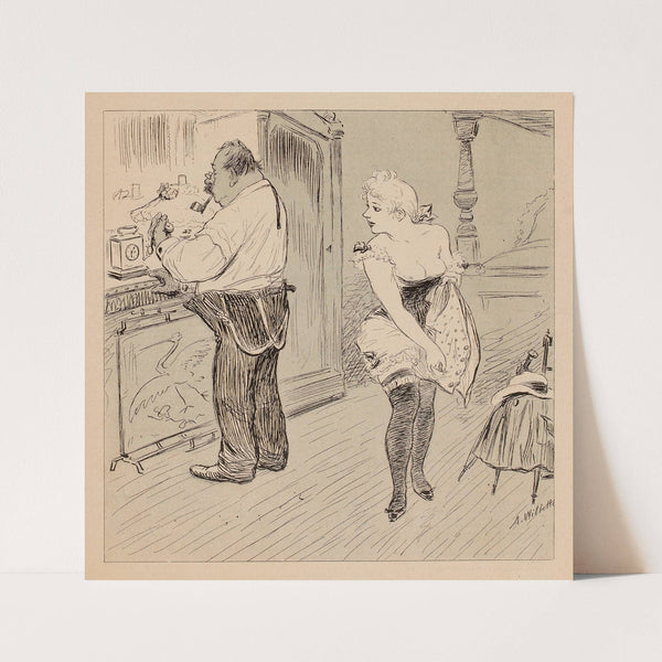 Ca t’épate, vieux croquant.Eh bien moi aussi j’suis d’la province by Adolphe Léon Willette