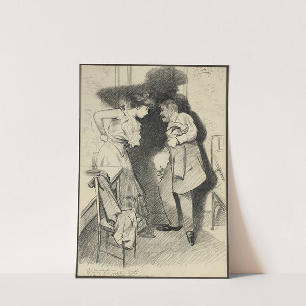 ca y est ma femme nous chauffe – Elle est capable de m’fiche à la porte. – sois tranquille, je te plaçerai chez ma ma by Fernand Louis Gottlob