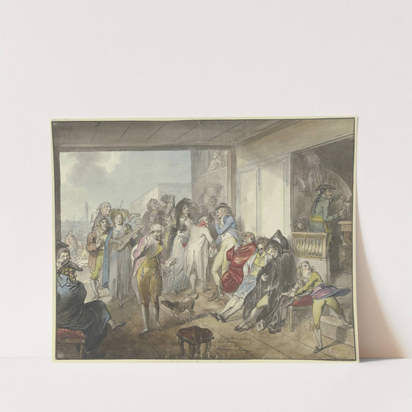 Café auf der Piazetta zu Venedig by Johann Heinrich Ramberg