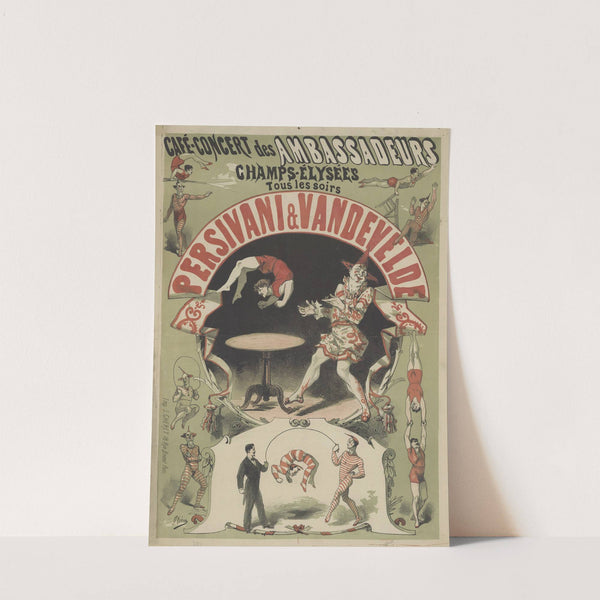 Café concert des Ambassadeurs. Persivani et Vandevelde (1875) by Jules Chéret