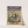 Café concert des Ambassadeurs. Tous les soirs le Charmeur d’oiseaux (1876) by Jules Chéret