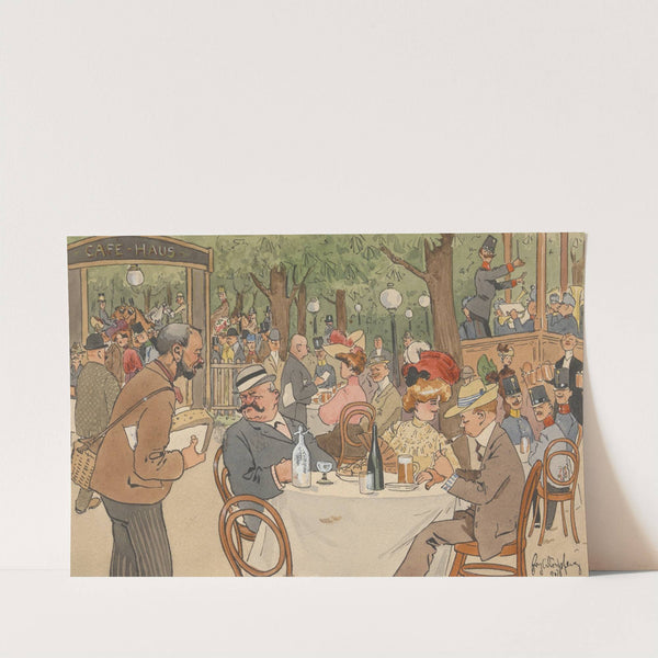 Cafe Haus auf der Hauptallee (1907) by Fritz Schönpflug