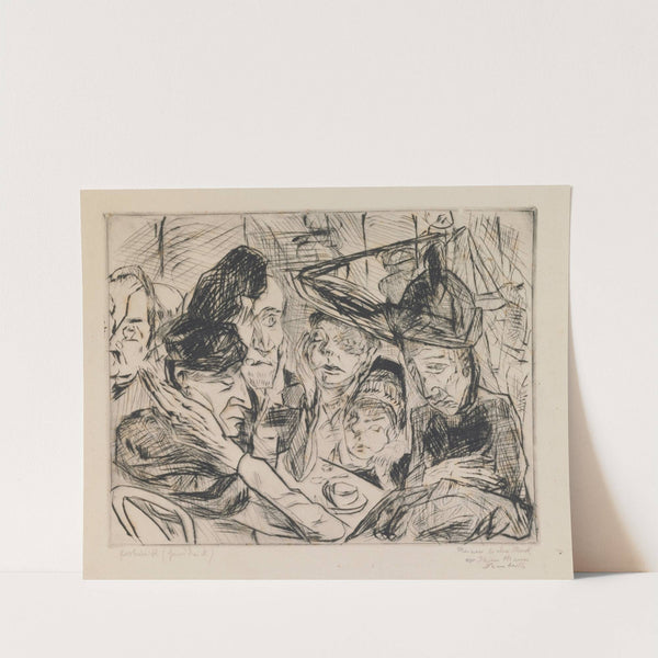 Café (In Foreground Two Old Women) (1916) by Max Beckmann