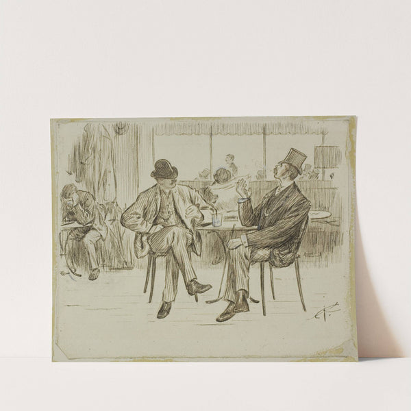 Café Scene by Charles Samuel Keene