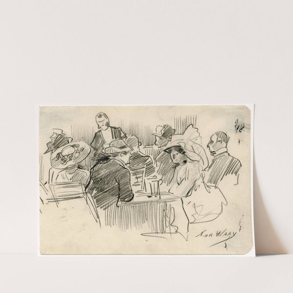 cafébezoekers by Nicolaas van der Waay