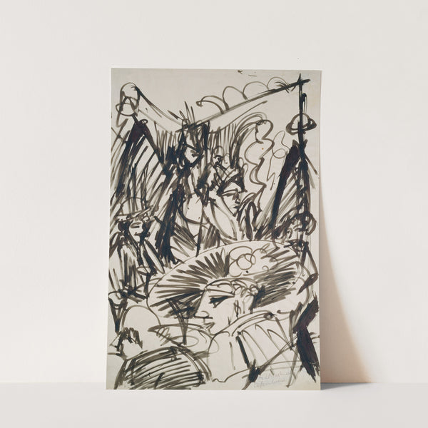 Caféinterieur (ca. 1916) by Ernst Ludwig Kirchner