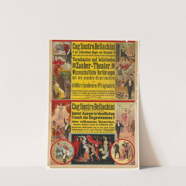 Cagliostro Bellachini. Zaubertheater (1907 - 1914) by Adolf Friedländer Lith.