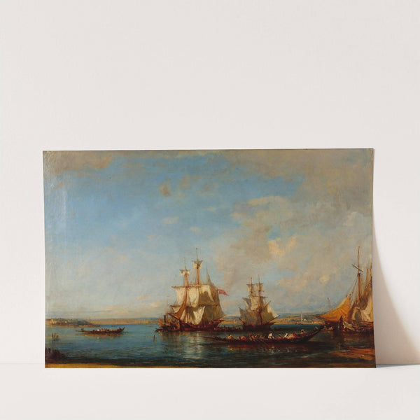 Caiques and Sailboats at the Bosphorus by Félix Ziem