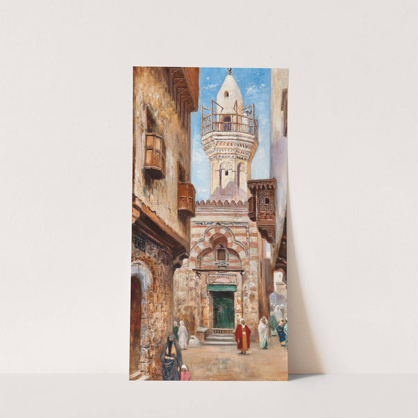 Cairo, a street scene at Khan Al Khalili bazaar by Frans Wilhelm Odelmark