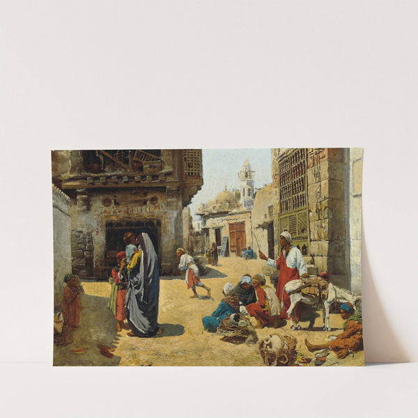 Cairo street scene by Alphons Leopold Mielich