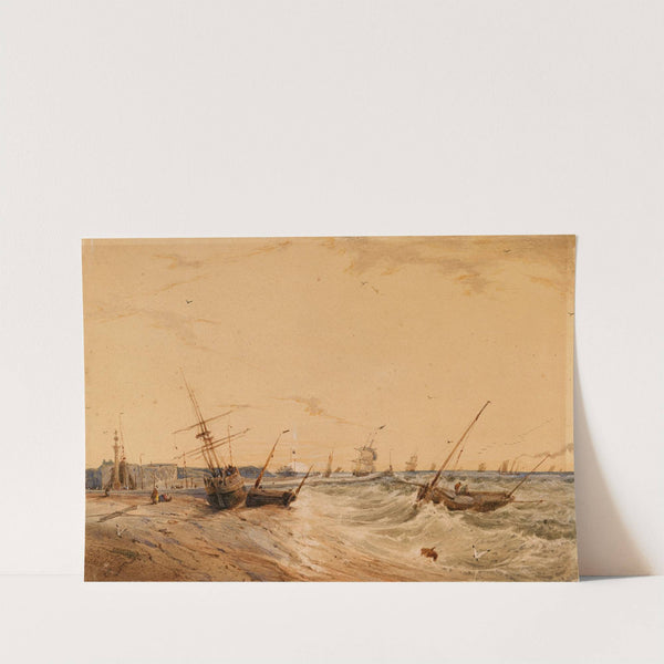 Calais Harbour by François Louis Thomas Francia