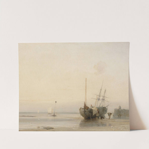 Calais Jetty, France by Richard Parkes Bonington