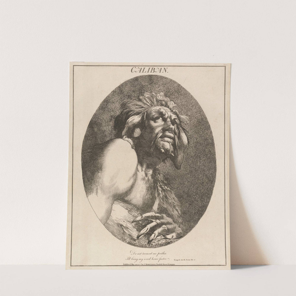 Caliban, from The Tempest (1775) by John Hamilton Mortimer