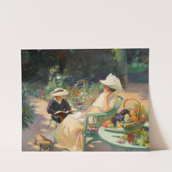 Caline et Jean Lisant by Victor Tardieu