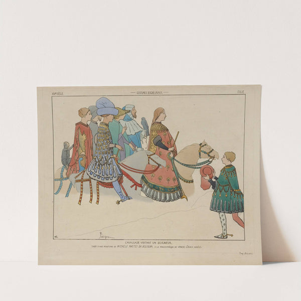 Calvalcade visitant un seigneur by Raphaël Jacquemin