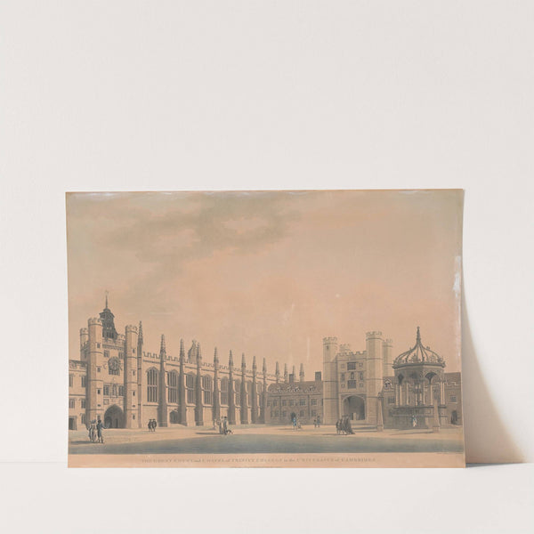 Cambridge University; Great Court And Chapel by Thomas Malton the Younger