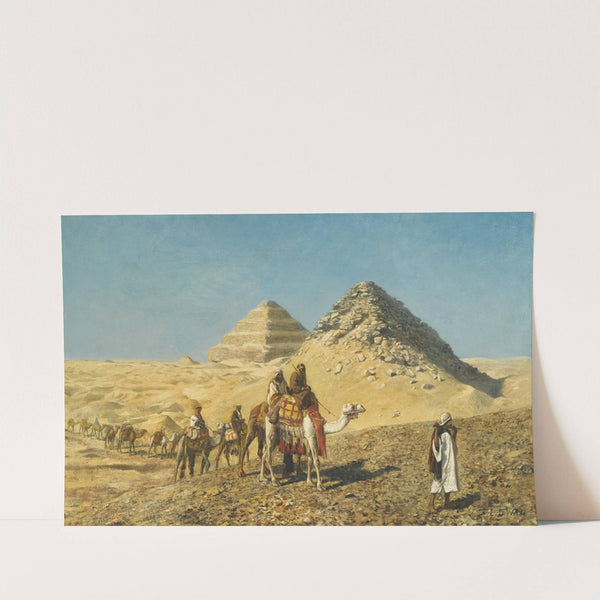 Camel Caravan Amid The Pyramids, Egypt by Edwin Lord Weeks