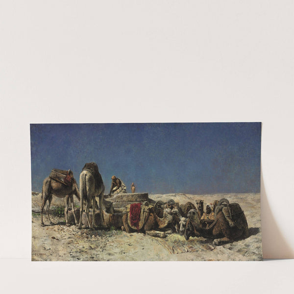 Camels beside a cistern (1880-1881) by Edwin Lord Weeks