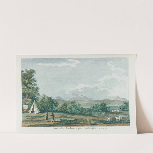 Camp a Jager-Kraal dans le pays d’Auteniquois (18th century) by François Levaillant