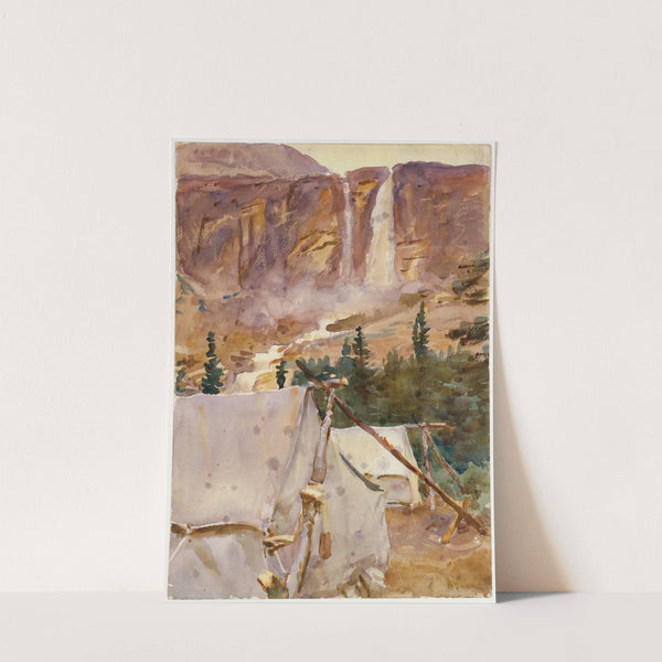 Camp and Waterfall (1916) by John Singer Sargent
