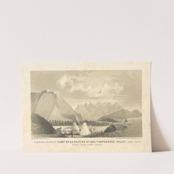 Camp No. 58, Station No. 1340. Timpanogos Valley. View from Camp Creek. (1864) by Joseph F. Knapp