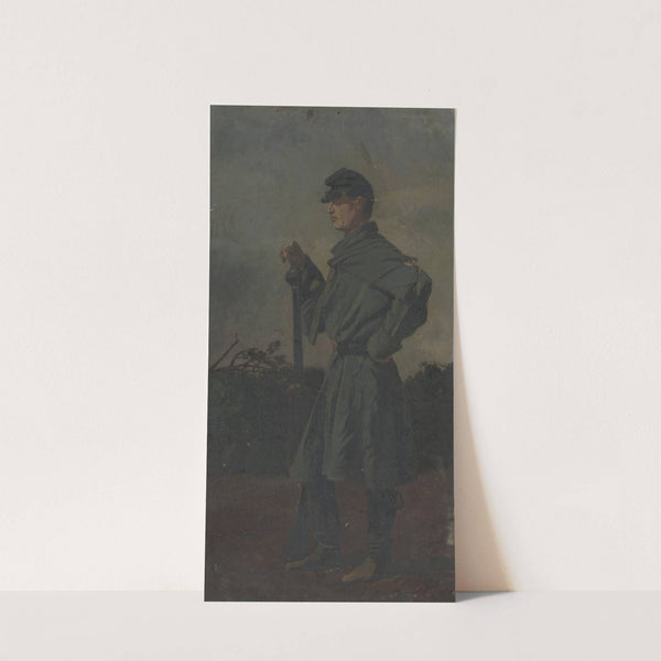 Camp sentry, Rappahannock Station, Va. by Edwin Forbes