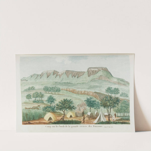 Camp sur les bords de la grande riviere des Poissons (18th century) by François Levaillant