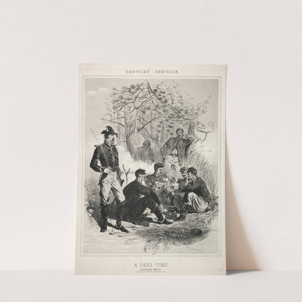 Campaign Sketches; A Pass Time (1863) by Winslow Homer