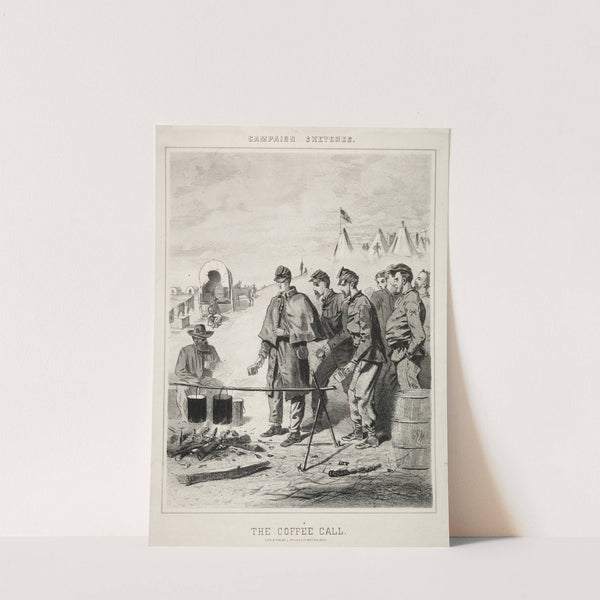 Campaign Sketches; The Coffee Call (1863) by Winslow Homer