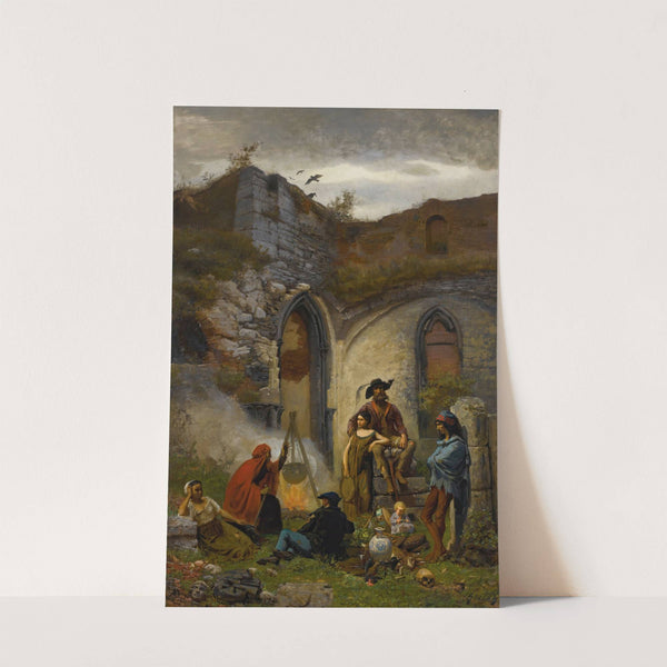 Campement De Bohémiens, Dans Les Ruines De L’abbaye De Saint-Bavon (Gand) by Jules Breton