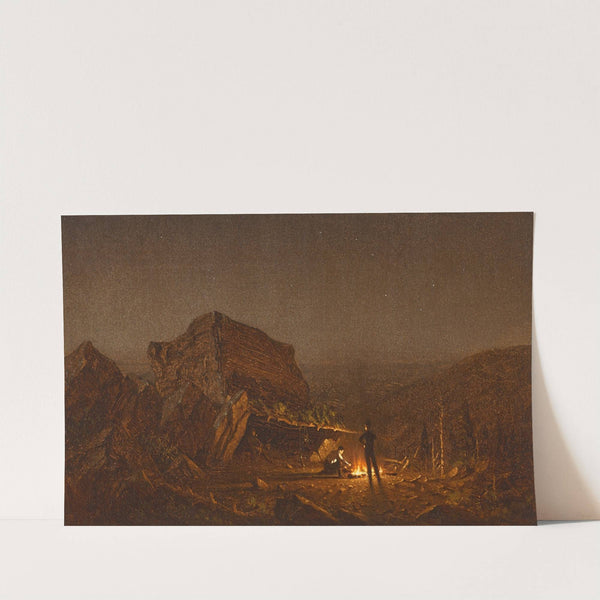 Camping for the Night on Mansfield Mountain (circa 1860s) by Sanford Robinson Gifford