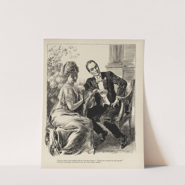 ‘Can you come to the Jeweller’s with me to-morrow. dearest’ (1916) by Charles Dana Gibson