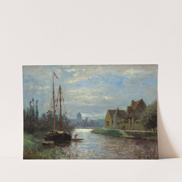 Canal Au Clair De Lune by Stanislas Lépine