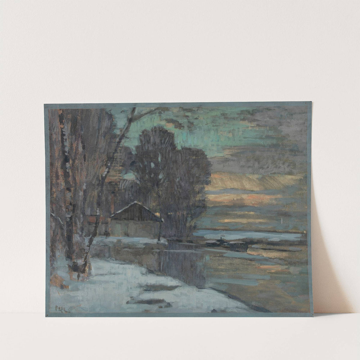 Canal de l'Ourcq en hiver by Jean Constant Pape