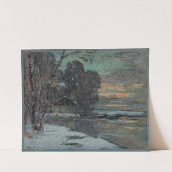 Canal de l'Ourcq en hiver by Jean Constant Pape