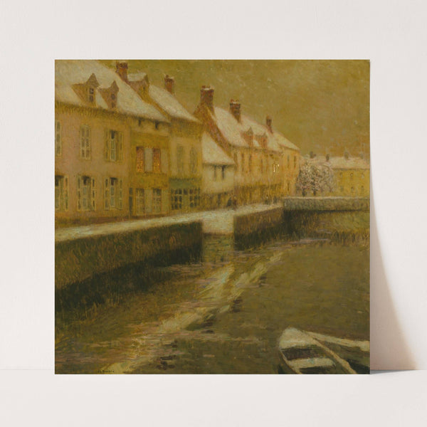 Canal in Bruges, winter by Henri Le Sidaner