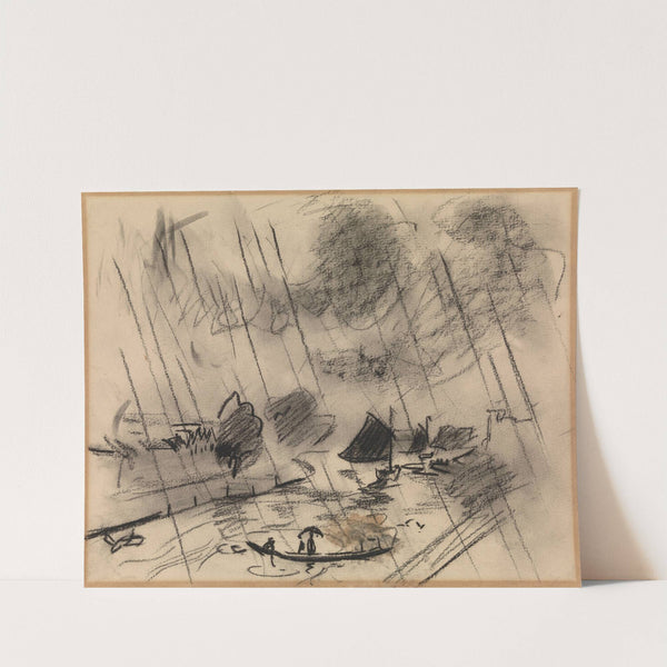 Canal in the Rain - The Ferryman by Rik Wouters