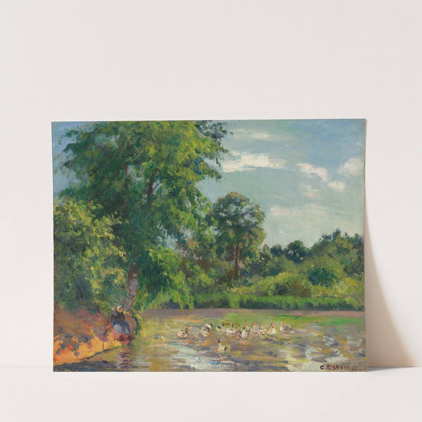 Canards sur l’étang de Montfoucault (circa 1874) by Camille Pissarro