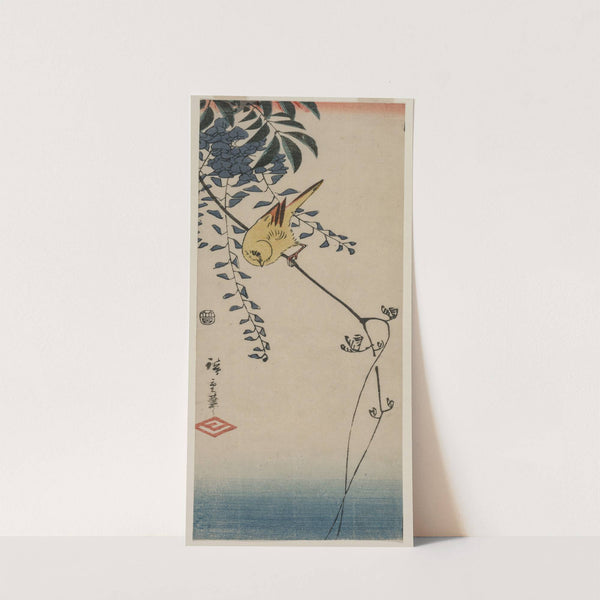 Canary and Wisteria (mid-1840s) by Andō Hiroshige