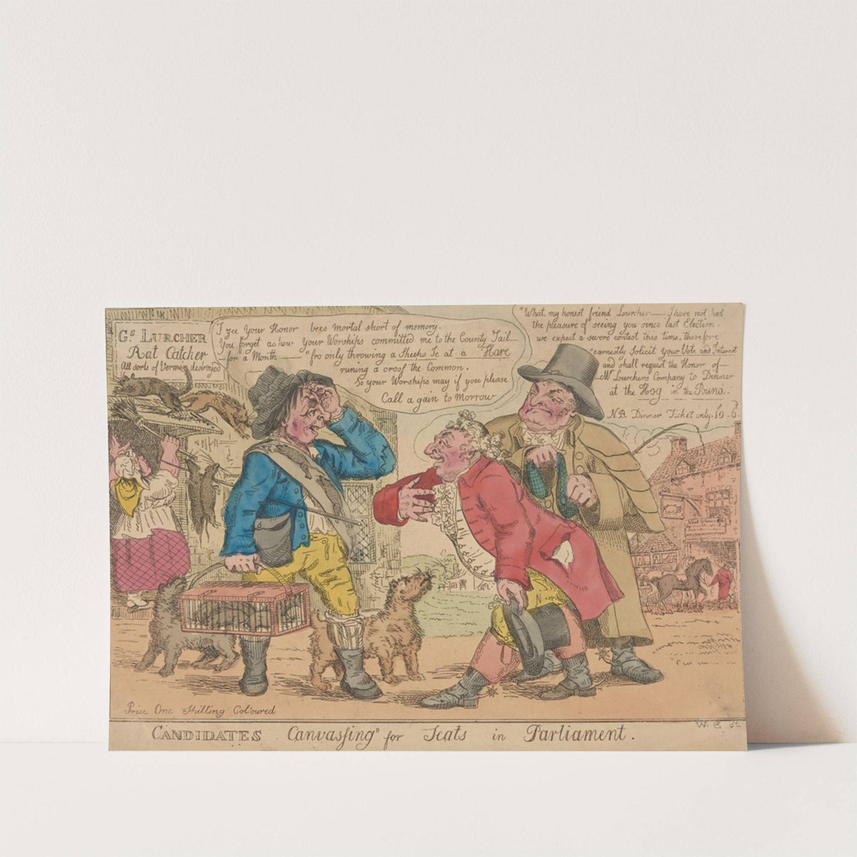 Candidates canvassing for seats in Parliament (1812) by William Elmes