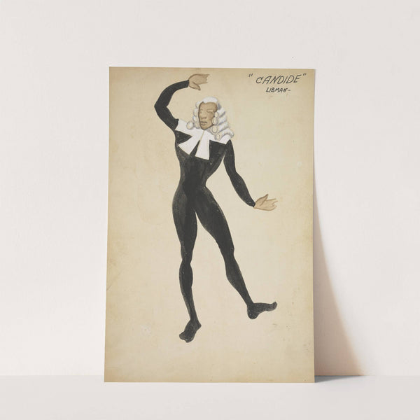 Candide: Judge black bodysuit with white collar and wig (1934-1943) by Libman