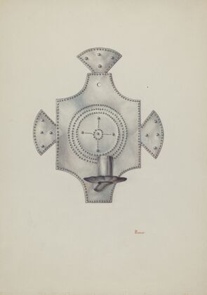 Candleholder (Candelero) Cut Tin