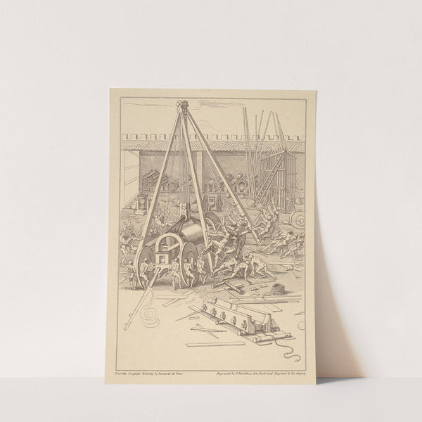 Cannon Foundry (after Leonardo da Vinci) by Francesco Bartolozzi