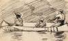 Canoe with Three Men