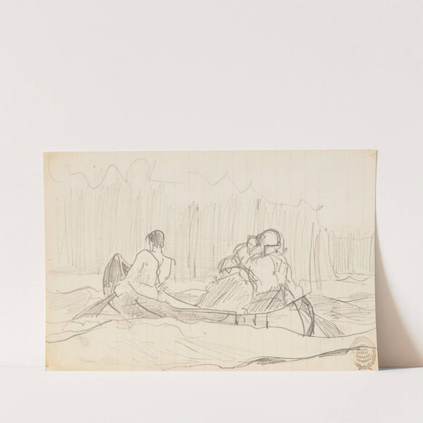 Canoe with Three Men by Winslow Homer