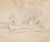 Canoe with Three Men